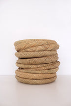 Handwoven Flat Bamboo Basket