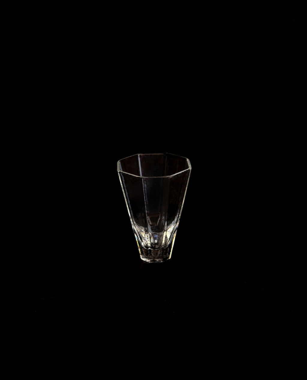 Octagon glass cup