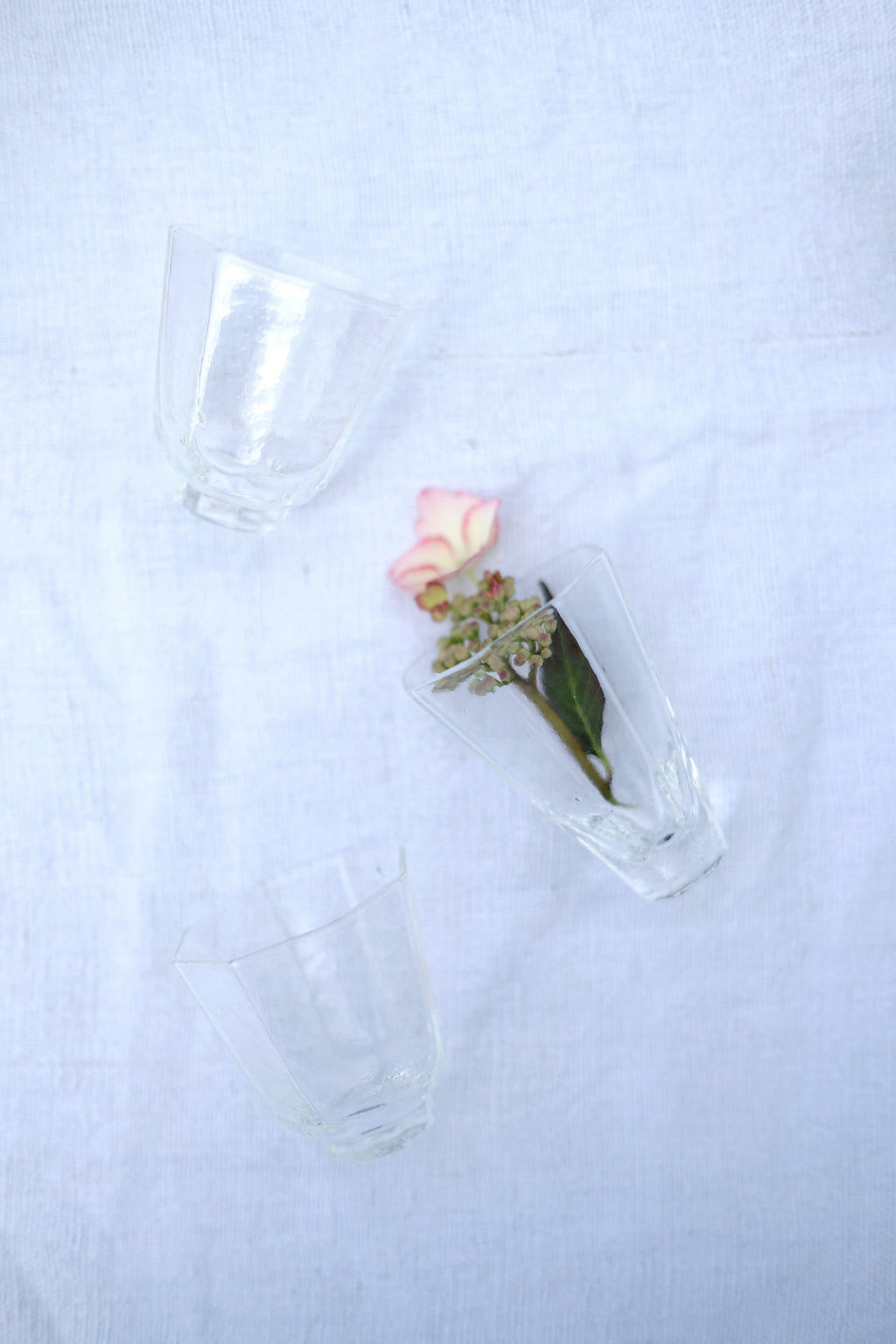 Octagon glass cup