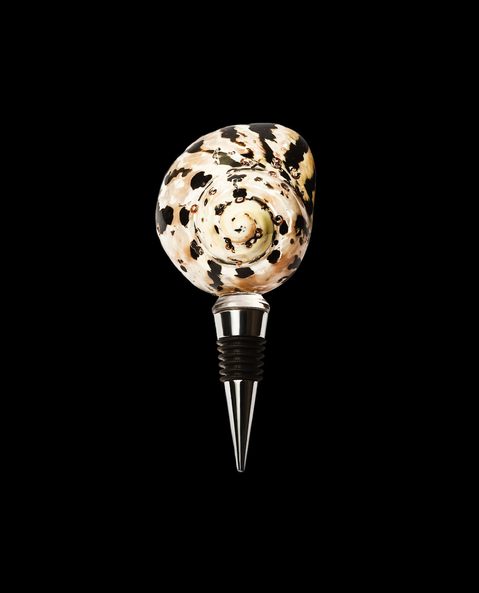spotted tun seashell wine stopper